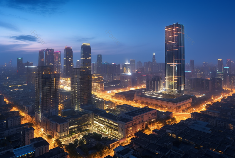 城市建筑夜晚风景全景拍摄,高清,摄影图,摄影图片,图片大全,摄影图免费下载